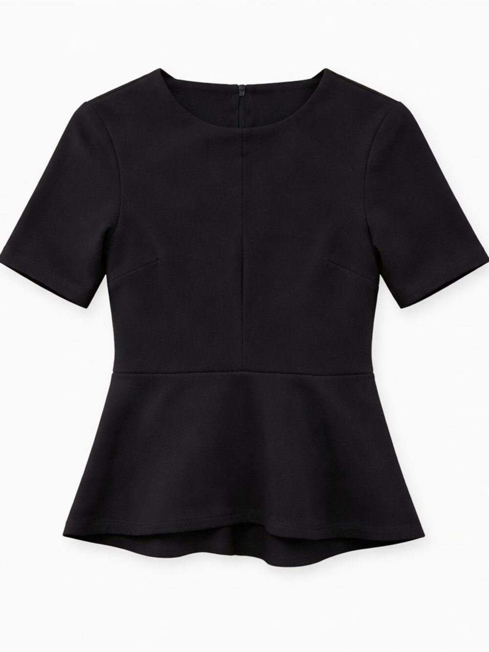 H&M Y2K Classic Black Peplum Top Size 2